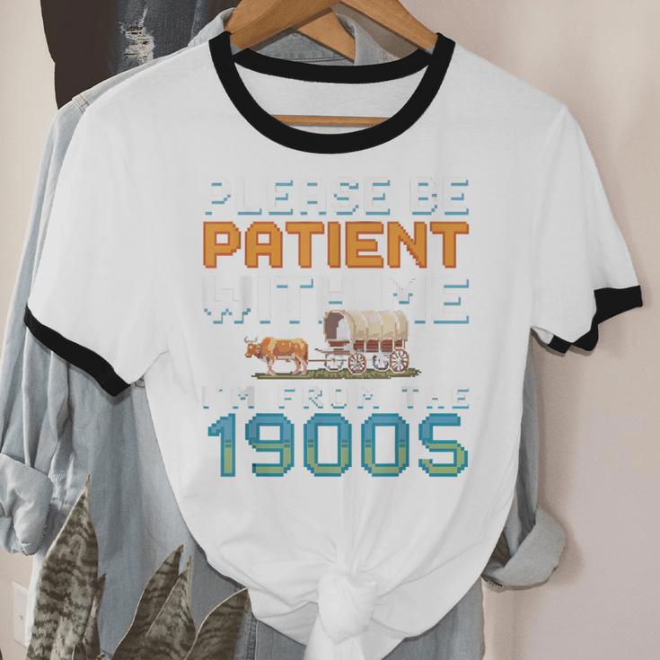 Please Be Patient With Me I'm From The 1900s Retro Grandpa Unisex Cotton Ringer T-Shirt
