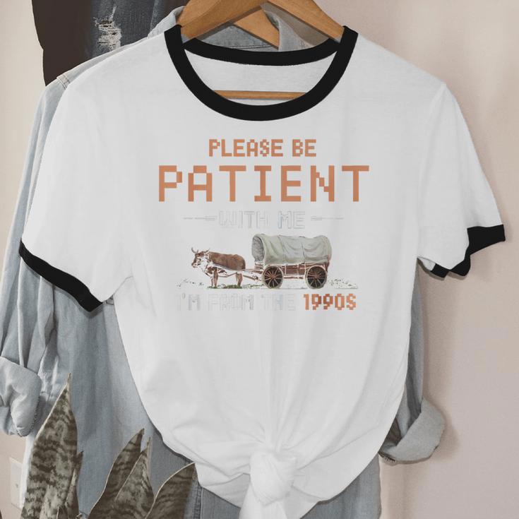 Please Be Patient With Me I'm From The 1900s Retro Trail Unisex Cotton Ringer T-Shirt Please Be Patient With Me I'm From The 1900s Retro Trail Unisex Cotton Ringer T-Shirt