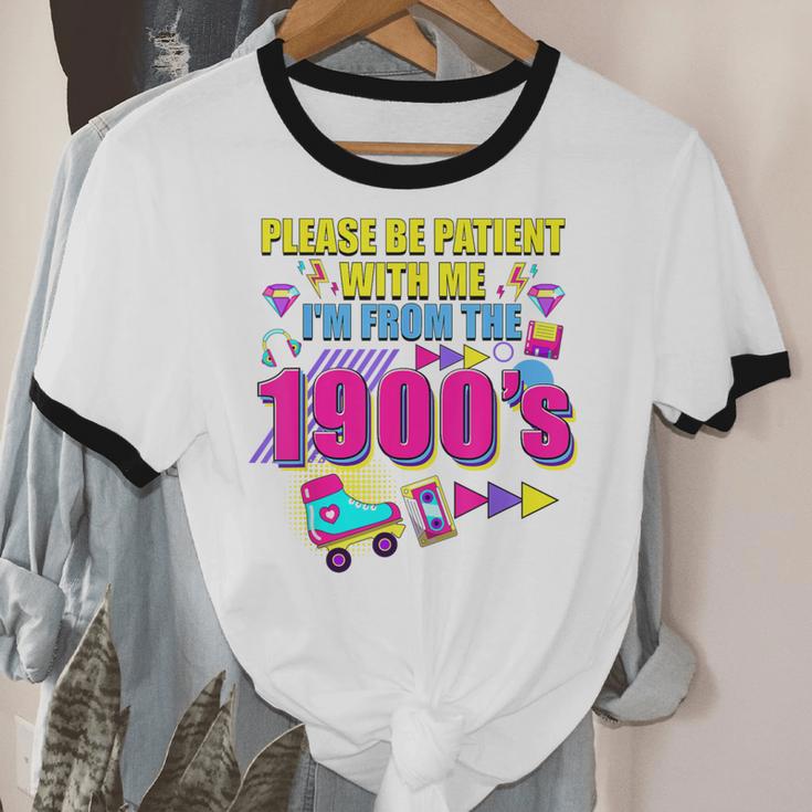 Please Be Patient With Me I'm From The 1900s Retro Vibes Unisex Cotton Ringer T-Shirt