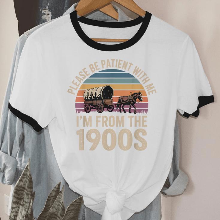 Please Be Patient With My I'm From The 1900s Retro Vintage Unisex Cotton Ringer T-Shirt Please Be Patient With My I'm From The 1900s Retro Vintage Unisex Cotton Ringer T-Shirt