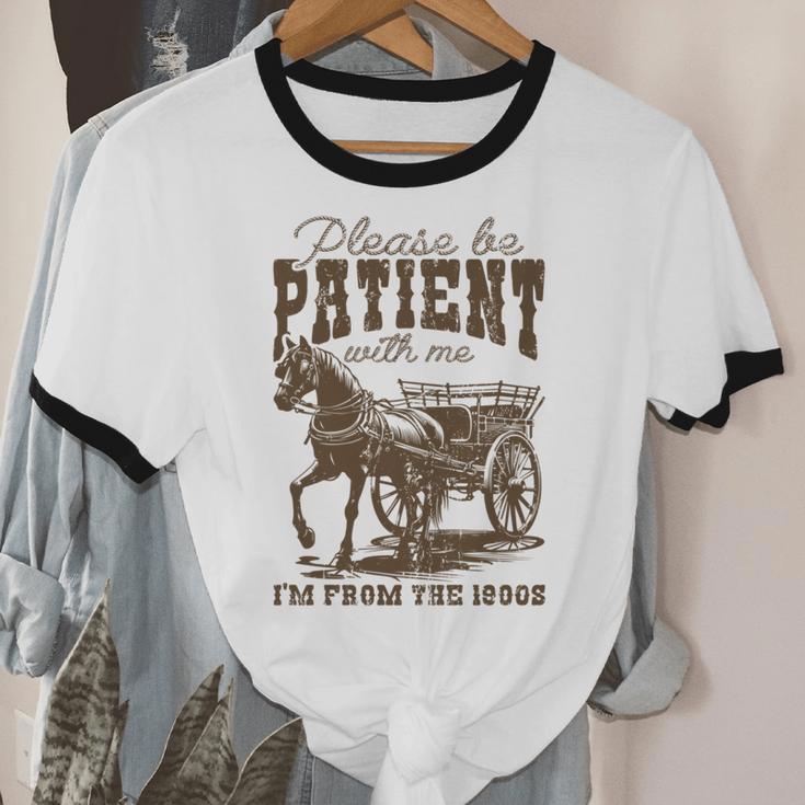Please Be Patient With Me I'm From The 1900s Graphic Unisex Cotton Ringer T-Shirt
