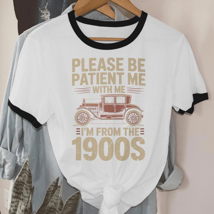 Please Be Patient With Me I'm From The 1900s Vintage Car Premium Unisex Cotton Ringer T-Shirt