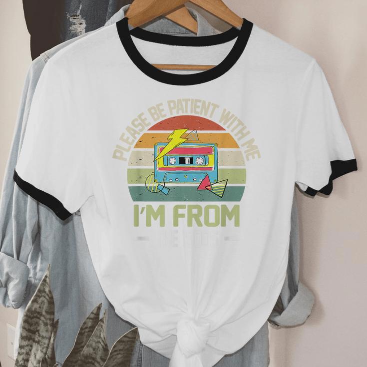 Please Be Patient With Me I'm From The 1900s Vintage Cassett Unisex Cotton Ringer T-Shirt