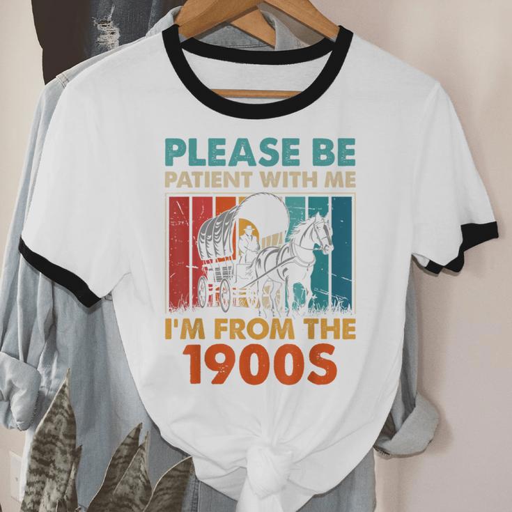Please Be Patient With Me I'm From The 1900s Vintage Dad Unisex Cotton Ringer T-Shirt Please Be Patient With Me I'm From The 1900s Vintage Dad Unisex Cotton Ringer T-Shirt