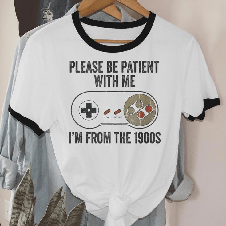 Please Be Patient With Me I'm From The 1900s Vintage Gamer Unisex Cotton Ringer T-Shirt Please Be Patient With Me I'm From The 1900s Vintage Gamer Unisex Cotton Ringer T-Shirt