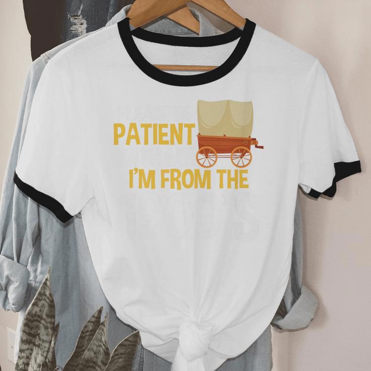 Please Be Patient With Me I'm From The 1900s Vintage Oregon Premium Unisex Cotton Ringer T-Shirt