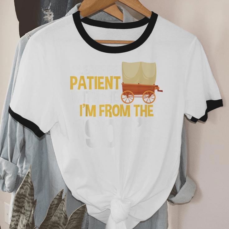 Please Be Patient With Me I'm From The 1900s Vintage Oregon Unisex Cotton Ringer T-Shirt