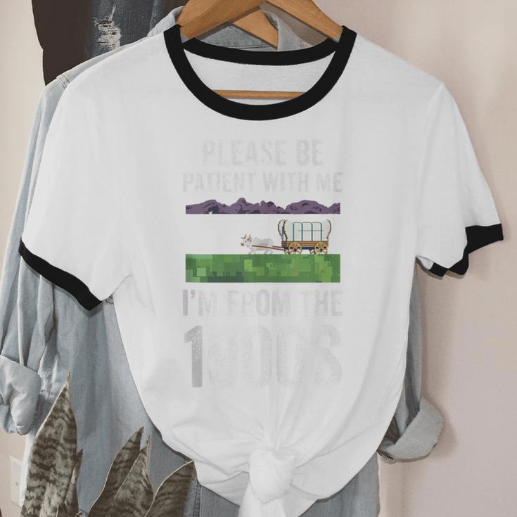 Please Be Patient With Me I'm From The 1900s Vintage Ox Unisex Cotton Ringer T-Shirt
