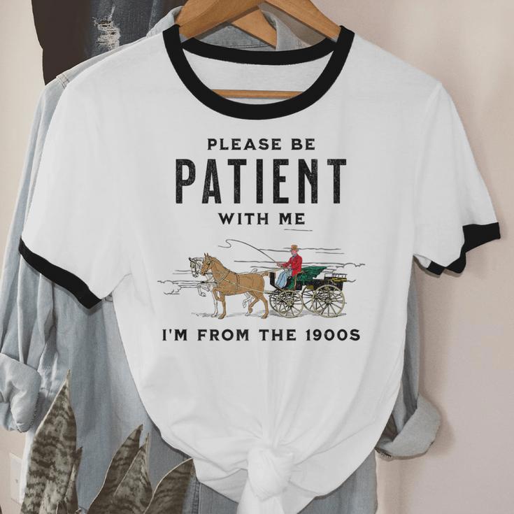 Please Be Patient I'm From The 1900s Vintage Premium Unisex Cotton Ringer T-Shirt Please Be Patient I'm From The 1900s Vintage Premium Unisex Cotton Ringer T-Shirt