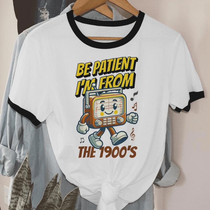 Please Be Patient With Me I'm From The 1900s Vintage Radio Unisex Cotton Ringer T-Shirt Please Be Patient With Me I'm From The 1900s Vintage Radio Unisex Cotton Ringer T-Shirt