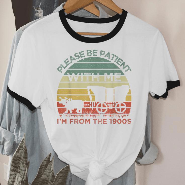 Please Be Patient With Me I'm From The 1900s Vintage Sunset Unisex Cotton Ringer T-Shirt