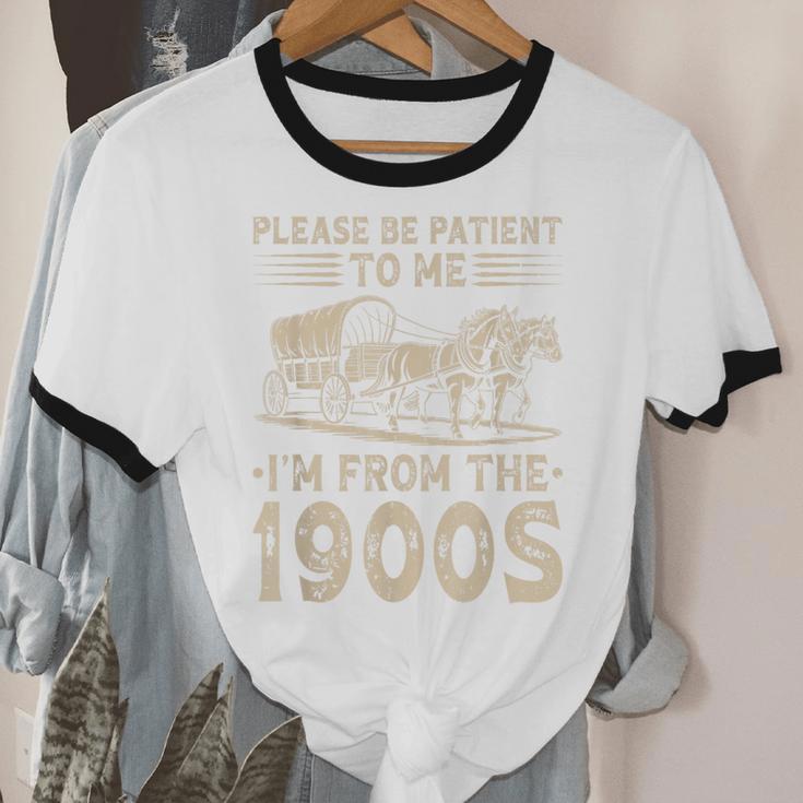 Please Be Patient To Me I'm From The 1900s Vintage Unisex Cotton Ringer T-Shirt