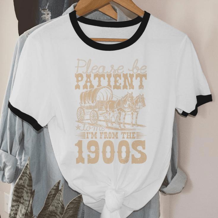 Please Be Patient To Me I'm From The 1900s Wild West Vintage Premium Unisex Cotton Ringer T-Shirt Please Be Patient To Me I'm From The 1900s Wild West Vintage Premium Unisex Cotton Ringer T-Shirt