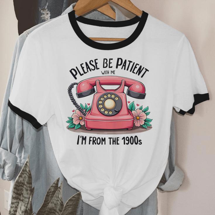 Please Be Patient With Me I'm From The 1900s Women Girl Premium Tri-Blend Unisex Cotton Ringer T-Shirt Please Be Patient With Me I'm From The 1900s Women Girl Premium Tri-Blend Unisex Cotton Ringer T-Shirt