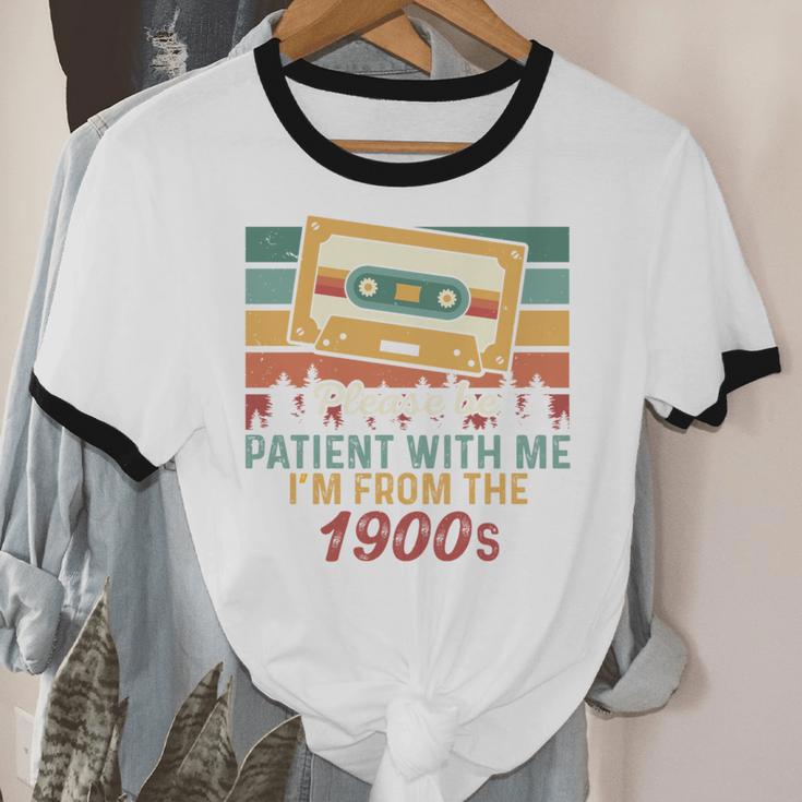 Please Be Patient-With Me I'm From The 1900s Retro Music Unisex Cotton Ringer T-Shirt Please Be Patient-With Me I'm From The 1900s Retro Music Unisex Cotton Ringer T-Shirt