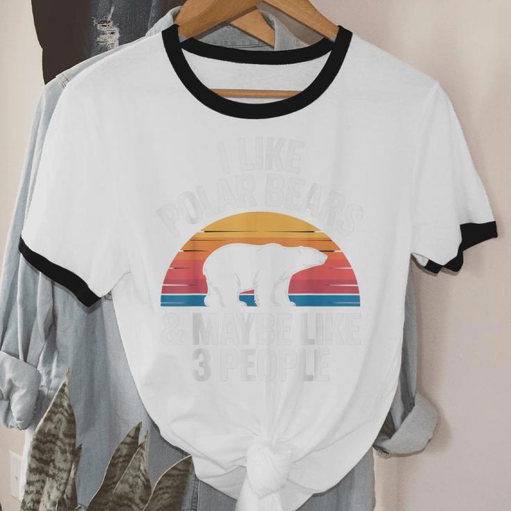 I Like Polar Bears Maybe 3 People Sarcastic Introvert Humor Unisex Cotton Ringer T-Shirt I Like Polar Bears Maybe 3 People Sarcastic Introvert Humor Unisex Cotton Ringer T-Shirt