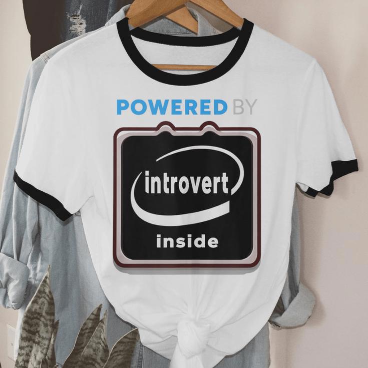 Powered By Introvert Inside Embrace Your Quiet Strength Unisex Cotton Ringer T-Shirt