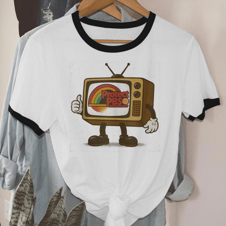 Protect PBS 80s Nostalgia Television Shirt Unisex Cotton Ringer T-Shirt Protect PBS 80s Nostalgia Television Shirt Unisex Cotton Ringer T-Shirt