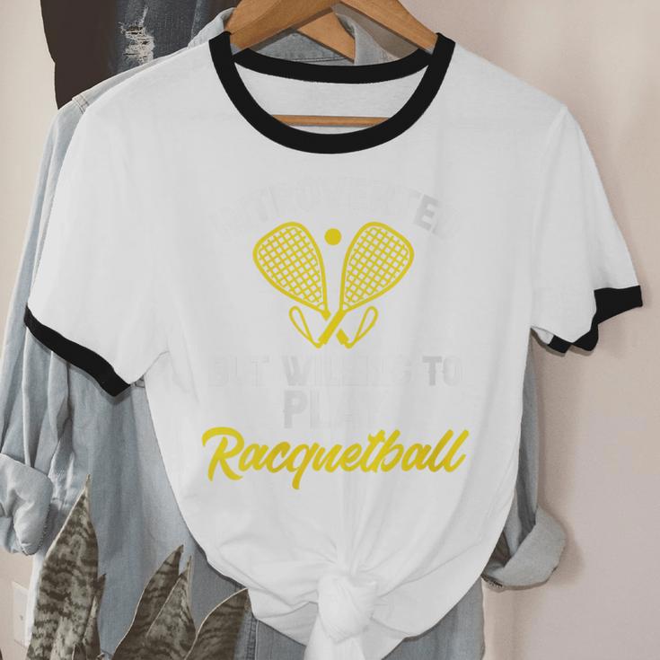 Racquetball Player Introvert Racquetball Unisex Cotton Ringer T-Shirt