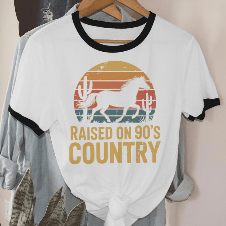 Raised On 90’s Country Horse Retro Nostalgia Western Music Unisex Cotton Ringer T-Shirt Raised On 90’s Country Horse Retro Nostalgia Western Music Unisex Cotton Ringer T-Shirt