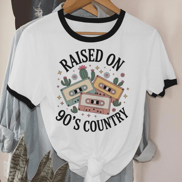 Raised On 90's Country Music Lover Nostalgia Retro Vibe Premium Tri-Blend Unisex Cotton Ringer T-Shirt Raised On 90's Country Music Lover Nostalgia Retro Vibe Premium Tri-Blend Unisex Cotton Ringer T-Shirt