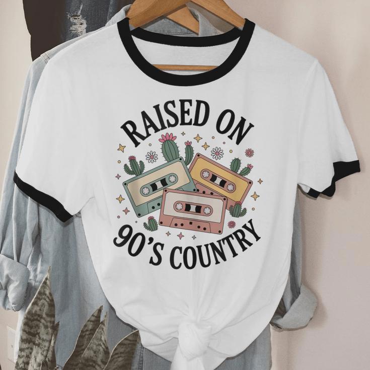 Raised On 90's Country Music Lover Nostalgia Retro Vibe Unisex Cotton Ringer T-Shirt Raised On 90's Country Music Lover Nostalgia Retro Vibe Unisex Cotton Ringer T-Shirt