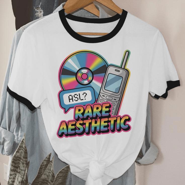 Rare Aesthetic Retro Nostalgia Y2K Vibes Unisex Cotton Ringer T-Shirt Rare Aesthetic Retro Nostalgia Y2K Vibes Unisex Cotton Ringer T-Shirt