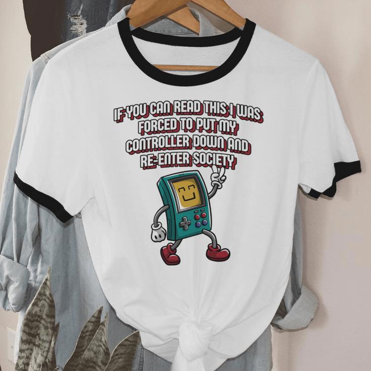 If You Can Read This Gamer Humor Gaming Introvert Unisex Cotton Ringer T-Shirt If You Can Read This Gamer Humor Gaming Introvert Unisex Cotton Ringer T-Shirt