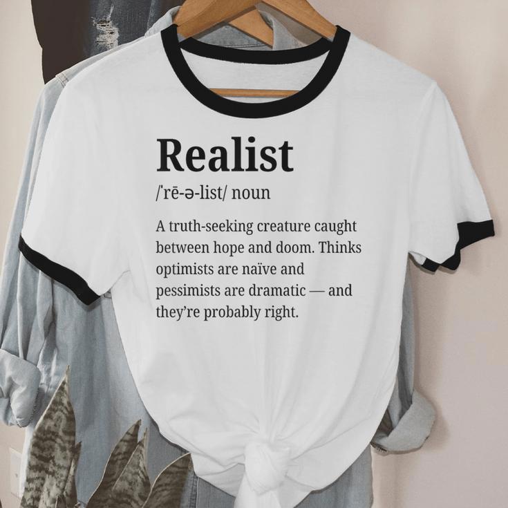 Realist Definition For Introverts Honest Personality Unisex Cotton Ringer T-Shirt