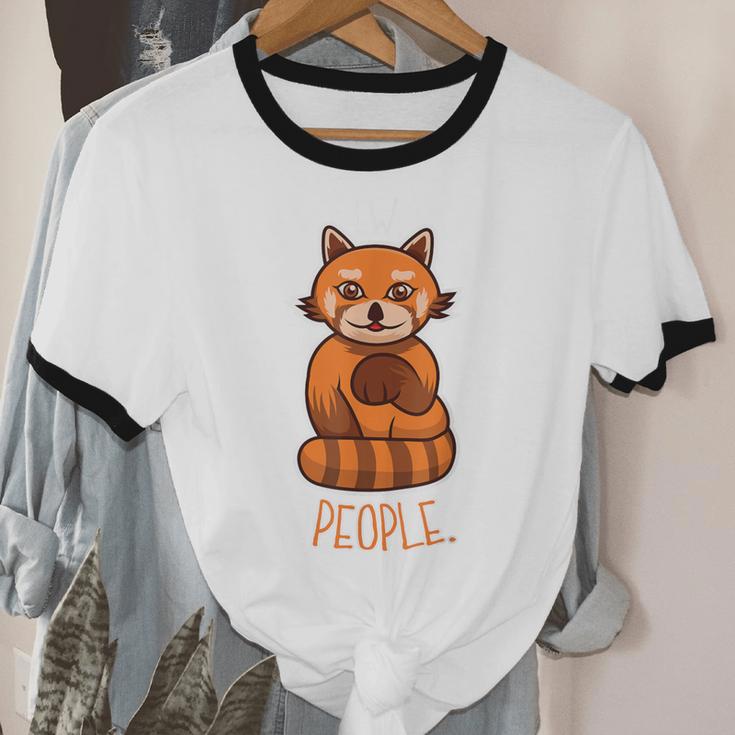 Red Panda Introvert For Red Pandas Fan Unisex Cotton Ringer T-Shirt Red Panda Introvert For Red Pandas Fan Unisex Cotton Ringer T-Shirt