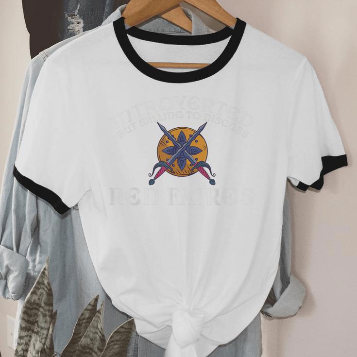Renaissance Festival Introvert Medieval Ren Faire Unisex Cotton Ringer T-Shirt