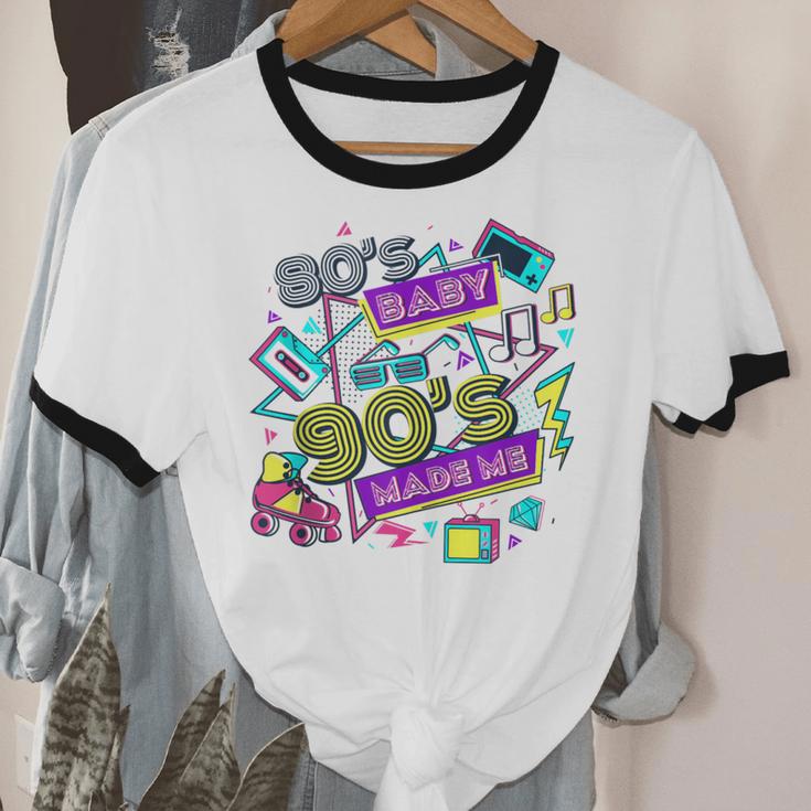 Retro 1980s 80's Baby 1990s 90's Made Me Vaporwave Nostalgia Unisex Cotton Ringer T-Shirt Retro 1980s 80's Baby 1990s 90's Made Me Vaporwave Nostalgia Unisex Cotton Ringer T-Shirt