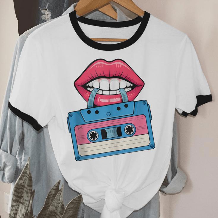 Retro 80s And 90s Cassette Perfect For Nostalgia Unisex Cotton Ringer T-Shirt