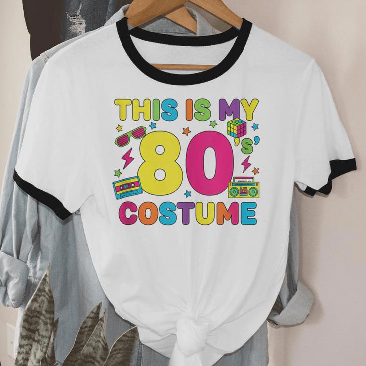 Retro 80's Costume 80s Nostalgia Party Unisex Cotton Ringer T-Shirt