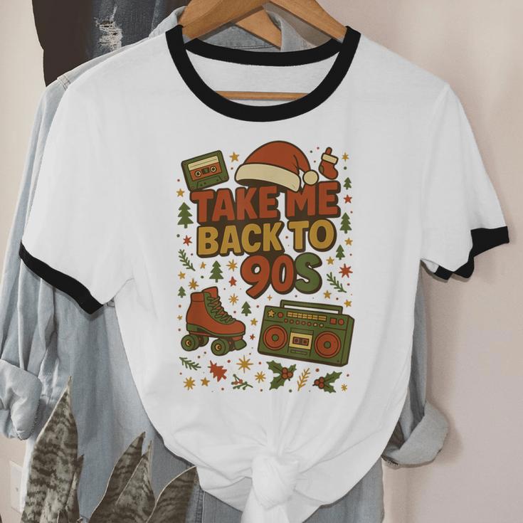 Retro 90s 80s Baby Christmas Holiday Nostalgia Unisex Cotton Ringer T-Shirt Retro 90s 80s Baby Christmas Holiday Nostalgia Unisex Cotton Ringer T-Shirt