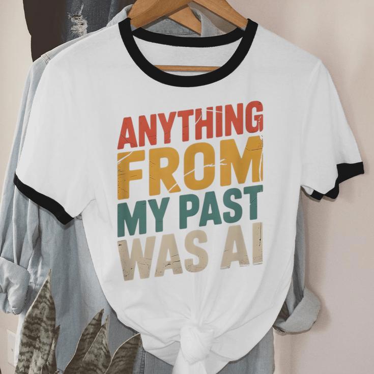 Retro AI Nostalgia Quote Distressed Vintage Unisex Cotton Ringer T-Shirt