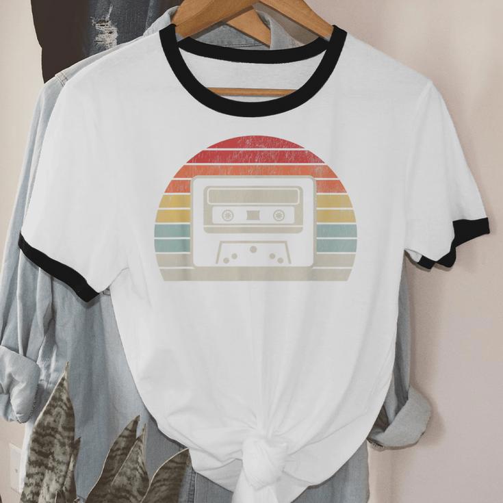 Retro Cassette Tape 80s 90s Nostalgia Unisex Cotton Ringer T-Shirt