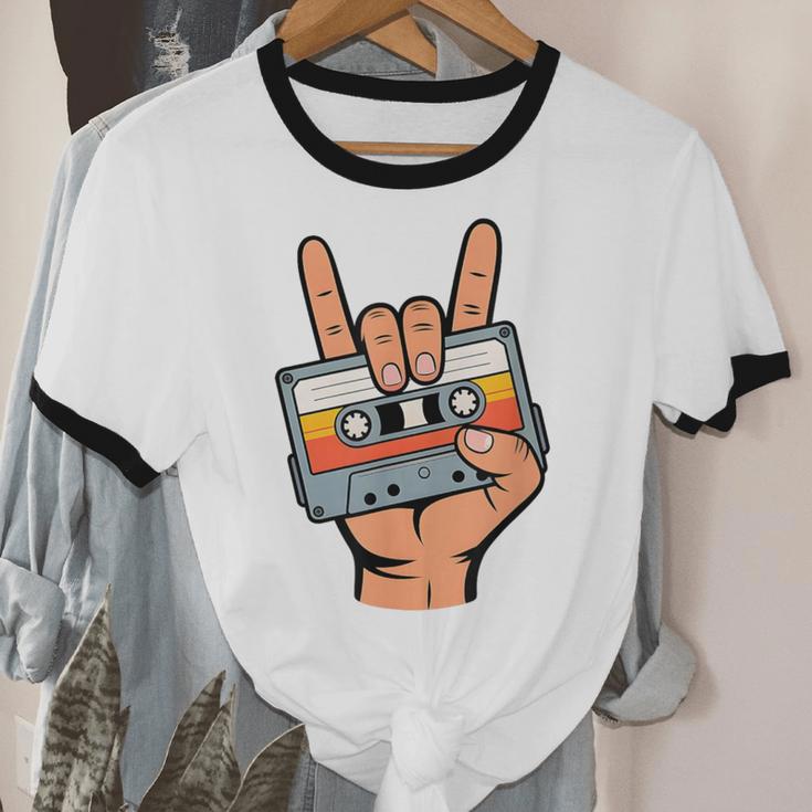 Retro Cassette Tape For 80s & 90s Nostalgia Unisex Cotton Ringer T-Shirt