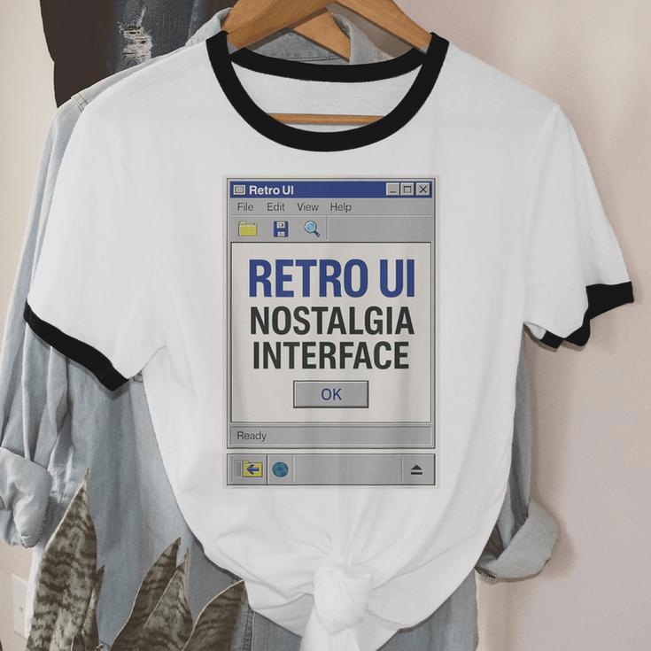 Retro Computer Dialog Box 90s Desktop Interface Nostalgia Unisex Cotton Ringer T-Shirt Retro Computer Dialog Box 90s Desktop Interface Nostalgia Unisex Cotton Ringer T-Shirt