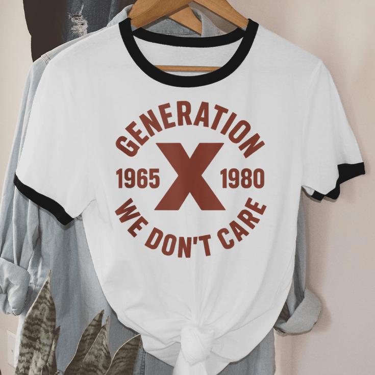 Retro Gen X 1965-1980 Sarcastic Nostalgia Graphic Unisex Cotton Ringer T-Shirt