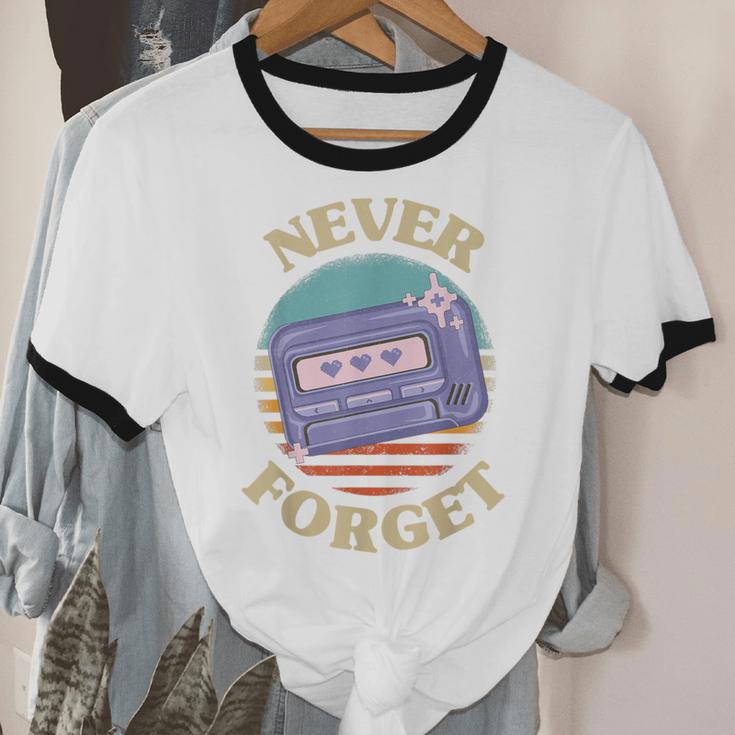 Retro Pager Never Forget Nostalgia Vintage Unisex Cotton Ringer T-Shirt Retro Pager Never Forget Nostalgia Vintage Unisex Cotton Ringer T-Shirt