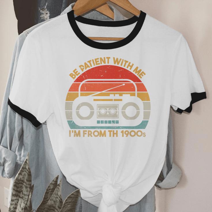 Retro Be Patient With Me I'm From The 1900s Premium Unisex Cotton Ringer T-Shirt