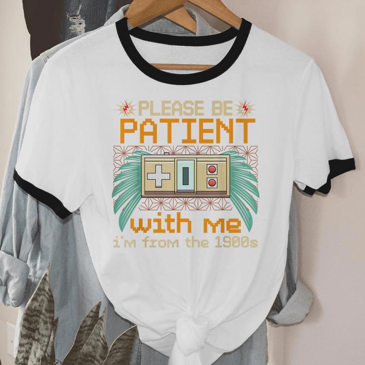 Retro Please Be Patient With Me I'm From The 1900s Old Gamer Unisex Cotton Ringer T-Shirt Retro Please Be Patient With Me I'm From The 1900s Old Gamer Unisex Cotton Ringer T-Shirt