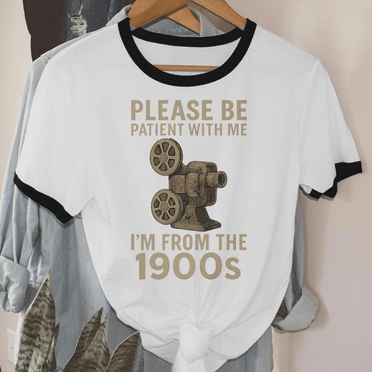 Retro Please Be Patient With Me I'm From The 1900s Projector Premium Unisex Cotton Ringer T-Shirt Retro Please Be Patient With Me I'm From The 1900s Projector Premium Unisex Cotton Ringer T-Shirt