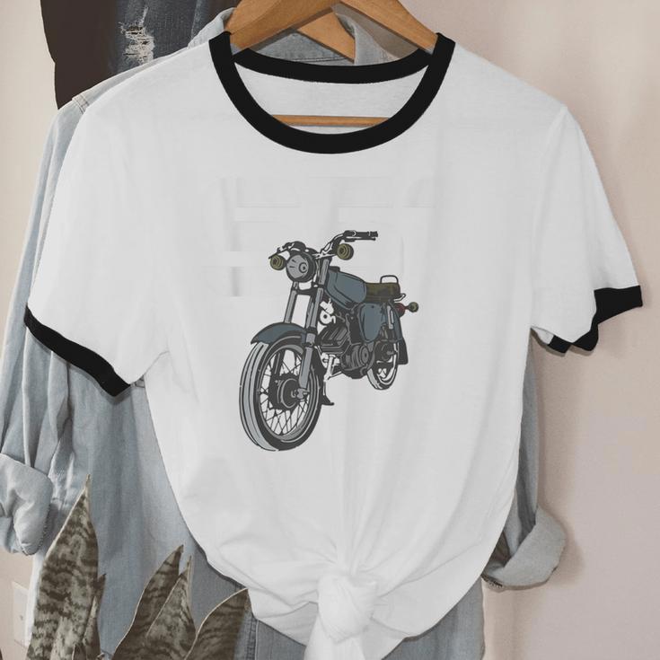 Retro Simme Moped Nostalgia Eastern Block Schwalbe Driver DDR Unisex Cotton Ringer T-Shirt