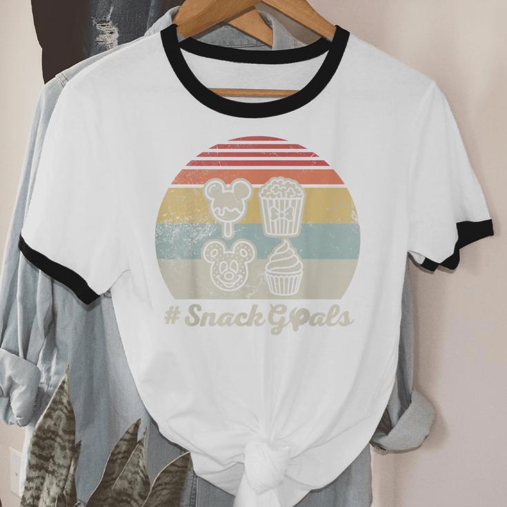 Retro Snack Goals Icon Nostalgia Unisex Cotton Ringer T-Shirt