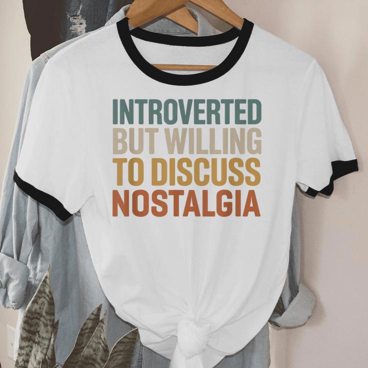 Retro Soul Introverted But Willing To Discuss Nostalgia Unisex Cotton Ringer T-Shirt Retro Soul Introverted But Willing To Discuss Nostalgia Unisex Cotton Ringer T-Shirt