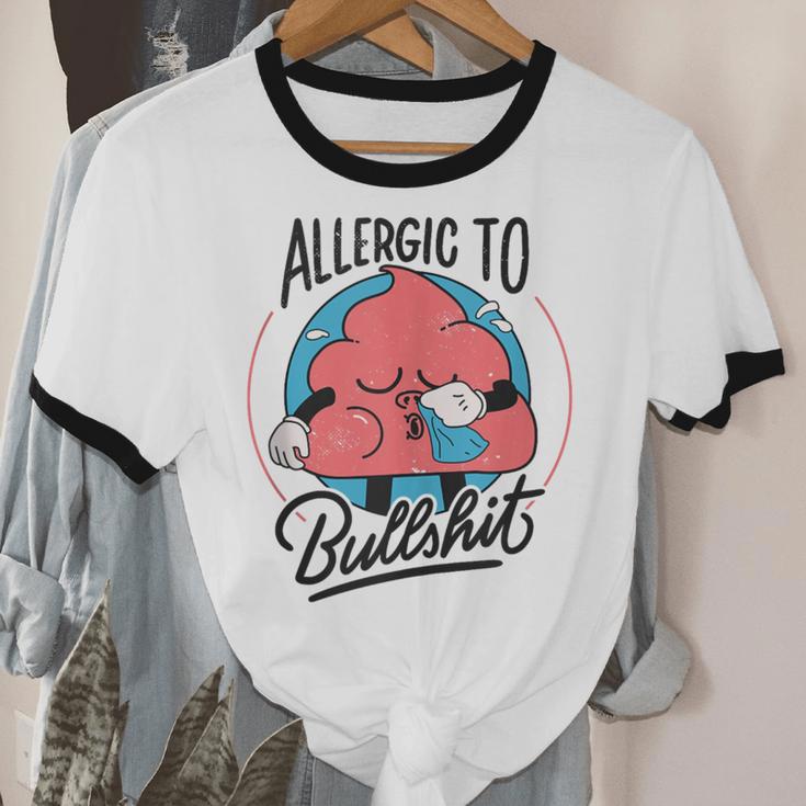 Retro Toon Introvert Sarcasm Anti-Social Nihilism Unisex Cotton Ringer T-Shirt