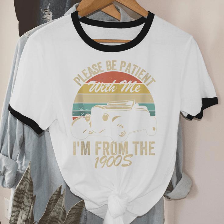 Sarcasm Retro Please Be Patient With Me I'm From The 1900s Unisex Cotton Ringer T-Shirt Sarcasm Retro Please Be Patient With Me I'm From The 1900s Unisex Cotton Ringer T-Shirt