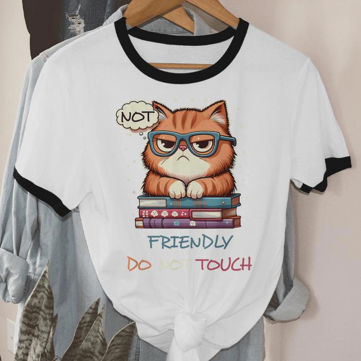 Sarcastic Loner Introvert Not a Friendly Do Not Touchs Unisex Cotton Ringer T-Shirt